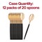 Gold with Black Handle Moderno Disposable Plastic Dinner Spoons (240 Spoons)